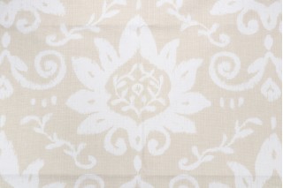 Thibaut Bridgewater Damask F9162 Printed Cotton Drapery Fabric in Beige