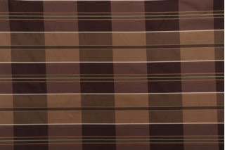 Thibaut Randolf Plaid W91379 Woven Decorator Fabric in Brown and Gold