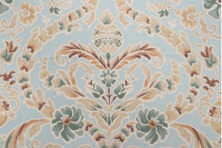 Thibaut Palisades F93824 Printed Drapery Fabric in Aqua