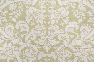 Thibaut Residence Damask F91352 Printed Linen Blend Drapery Fabric in Green