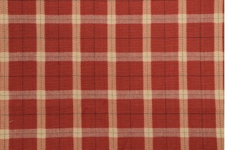 Thibaut Logan Plaid W79093 Woven Decorator Fabric in Brick