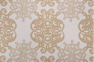 Thibaut Jakarta F986196 Printed Drapery Fabric in Taupe 
