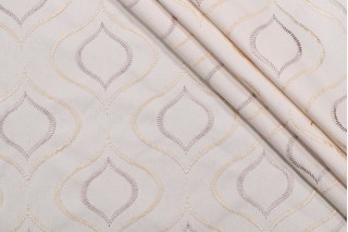 Richloom Aegean Embroidered Drapery Fabric in Desert 