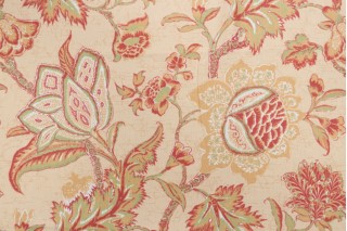 Thibaut Jacobean Trail F93312 Printed Drapery Fabric in Gold