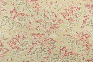 Thibaut Brunswick F9102 Printed Cotton Twill Drapery Fabric in Green