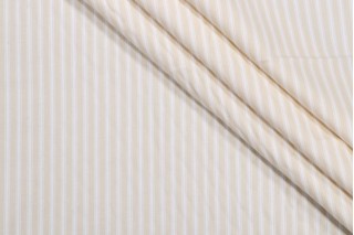 Ticking Woven Cotton Twill Decorator Fabric in Hemp