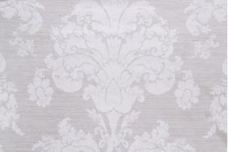 Venezia Damask Decorator Fabric in Alabaster