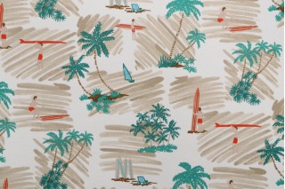 Tommy Bahama Ride The Tide Printed Polyester Outdoor Fabric in Sunset 