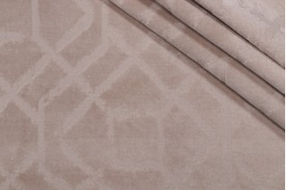 PK Lifestyles Yulin Velvet Upholstery Fabric in Linen 