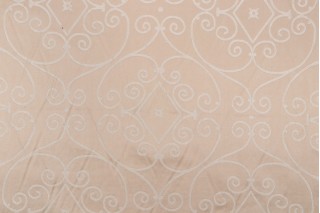 Thibaut Lavolta Scroll W71807 Woven Decorator Fabric in Cream