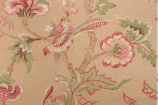 Thibaut Shrewsbury F9146 Printed Drapery Fabric in Gold 