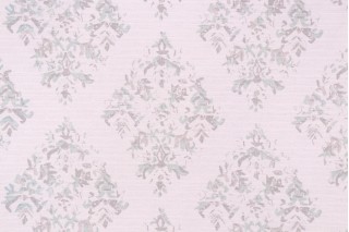 Lacefield Blythe Printed Cotton Drapery Fabric in Mineral White