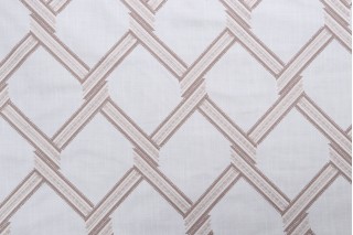 Valiant Fabrics Cairo Embroidered Drapery Fabric in Natural
