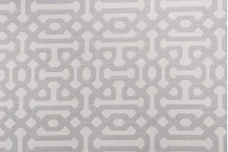 Sunbrella Fretwork Woven Solution Dyed Acrylic Outdoor Fabric in Pewter 
