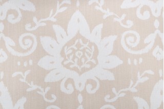 Thibaut Bridgewater Damask F9162 Printed Cotton Drapery Fabric in Beige