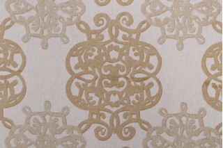 Thibaut Jakarta F98616 Printed Drapery Fabric in Taupe