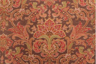 Thibaut Leopold F93303 Printed Cotton Drapery Fabric in Brown