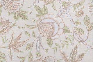 Thibaut Fanfare F96750 Printed Drapery Fabric in Cream