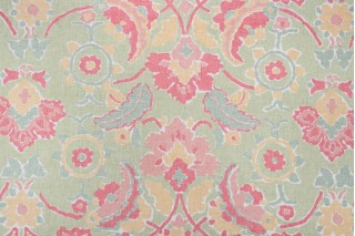 Thibaut Marseille F93133 Printed Cotton Drapery Fabric in Green