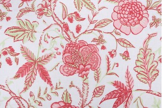 Thibaut Fanfare F96747 Printed Drapery Fabric in White