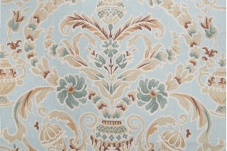 Thibaut Palisades F93824 Printed Drapery Fabric in Aqua