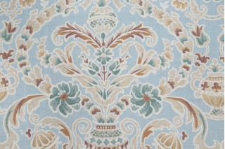 Thibaut Palisades F93824 Printed Drapery Fabric in Aqua