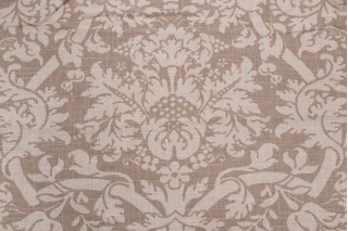 Thibaut Residence Damask F91353 Printed Linen Blend Drapery Fabric in Taupe