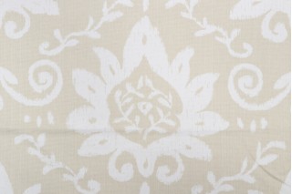 Thibaut Bridgewater Damask F9162 Printed Cotton Drapery Fabric in Beige