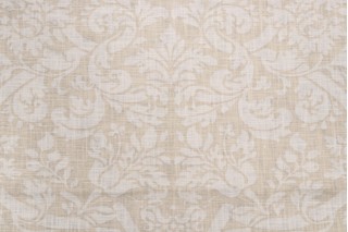 Thibaut Residence Damask F91348 Printed Linen Blend Drapery Fabric in Beige