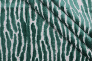 Hamilton Bedford Velvet Upholstery Fabric in Emerald 