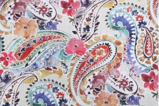 Hamilton Finley Printed Cotton Drapery Fabric in Multi 