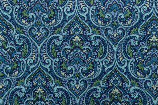 Richloom Parkview Printed Polyester Outdoor Fabric in Lagoon 