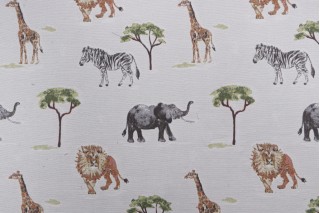 Golding Safari Trek Tapestry Upholstery Fabric in Natural 