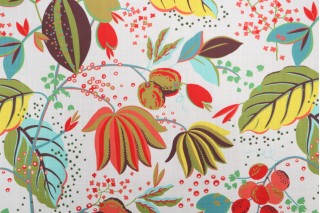Kaufmann Rosa Custom Printed Cotton Crypton Home Finish Drapery Fabric in Punch 