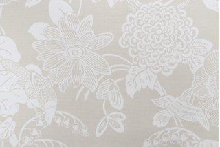 Thibaut Cut Paper F95332 Printed Cotton Drapery Fabric in Beige
