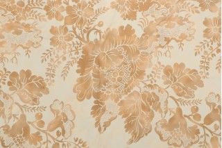 Old World Weavers Duchess Printed Cotton Drapery Fabric in Candlelight for Scalamandre