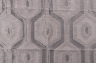 Grey Watkins Graphic Sheer Drapery Fabric in Taupe for Scalamandre