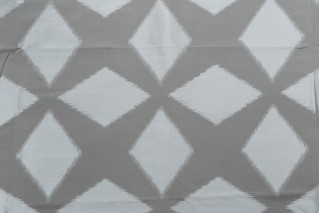 Grey Watkins Polygon Drapery Fabric in Aqua for Scalamandre