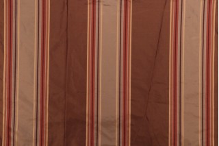 Fonthill Marcello Stripe Silk Decorator Fabric in Cocoa Brown for Scalamandre