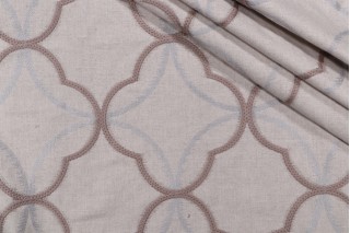 Valiant Fabrics Tempo Embroidered Drapery Fabric in Mirage 