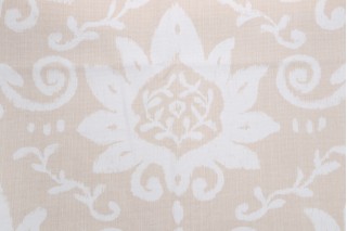 Thibaut Bridgewater Damask F9162 Printed Cotton Drapery Fabric in Beige