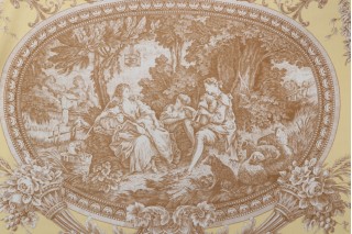 Thibaut Biltmore F97316 Printed Cotton Drapery Fabric in Yellow