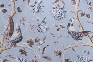 Kaufmann Belle Vie Printed Linen Drapery Fabric in Spa 