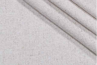 Demetia Woven Chenille Upholstery Fabric in Ivory