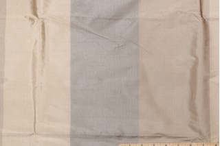 Gregory Stripe Silk Decorator Fabric in Stone