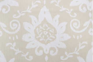 Thibaut Bridgewater Damask F9162 Printed Cotton Drapery Fabric in Beige