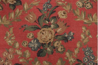 Thibaut Fairview F93823 Printed Drapery Fabric in Red