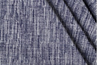 Pretty Much Woven Chenille Upholstery Fabric in Indigo