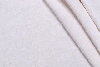 Crocodile Woven Upholstery Fabric in Bleach