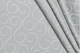 Scalamandre La Spiro Damask Decorator Fabric in Sea Mist